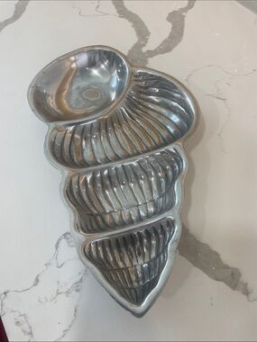 Target Silver Shell-Shaped Divided Serving Dish